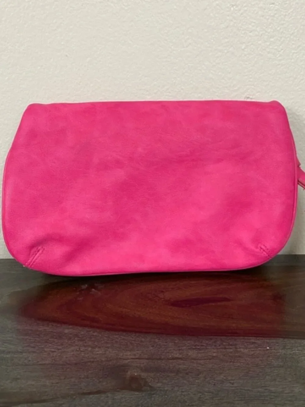 The Limited Reversible Pink & Tan Foldover Clutch Bag